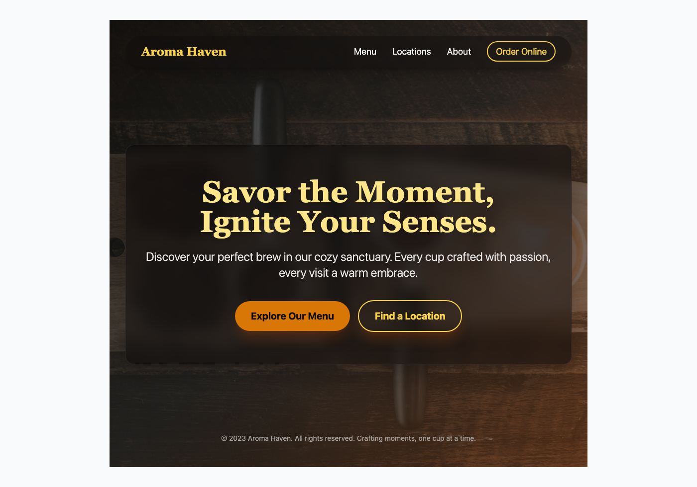 Aroma Haven: Savor the Moment