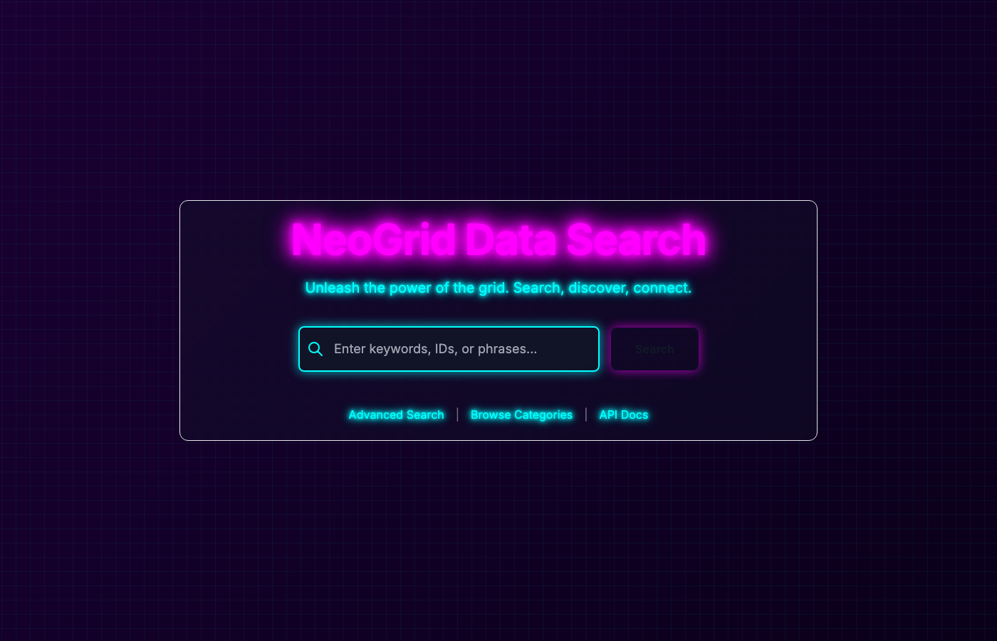 NeoGrid Data Search Portal