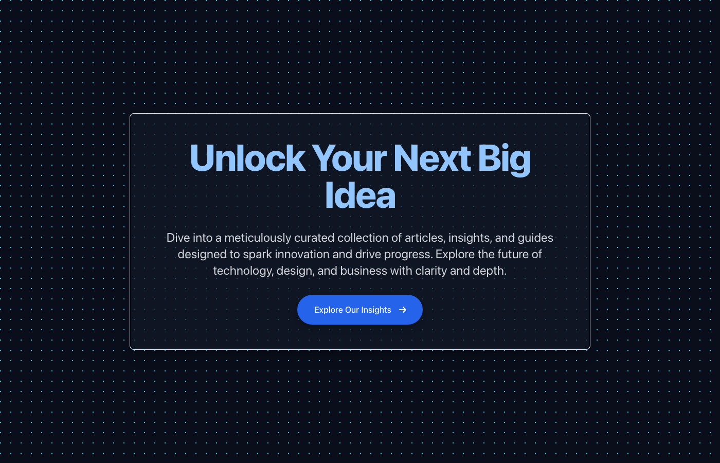 Blog Hero: Unlock Your Next Big Idea