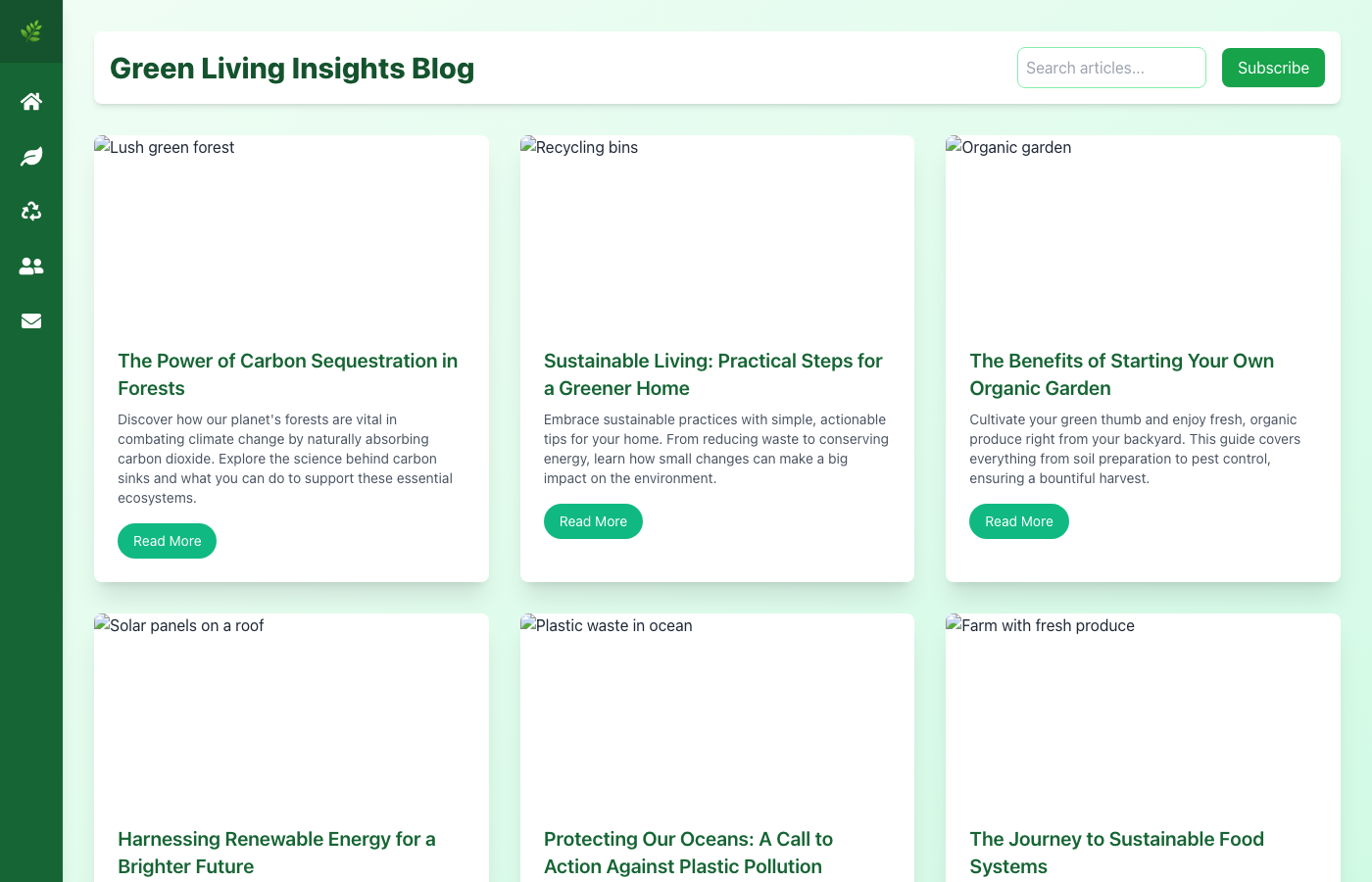Green Living Insights: Expandable Blog