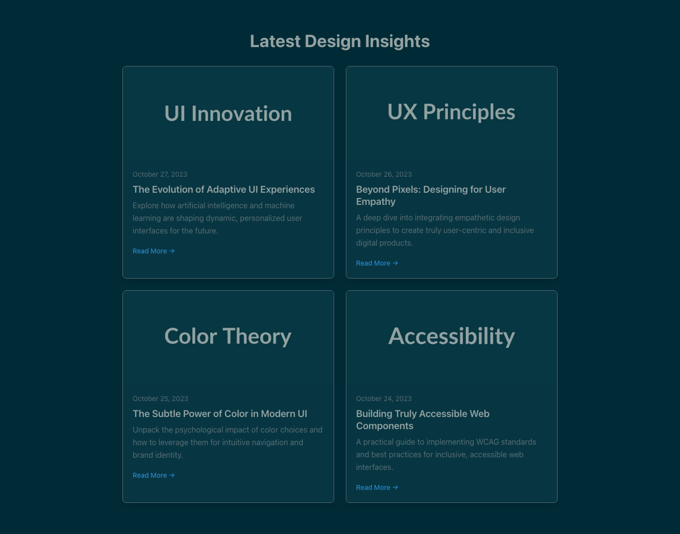 Modern Article Feed UI Component