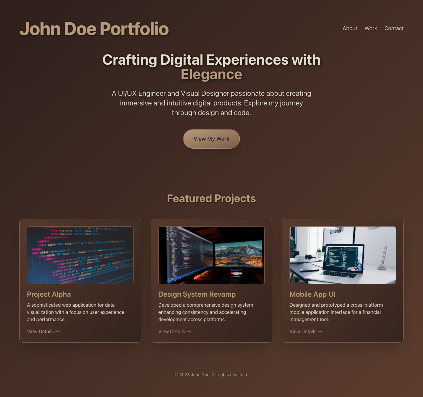 Luxury Portfolio: Dynamic Leather Design