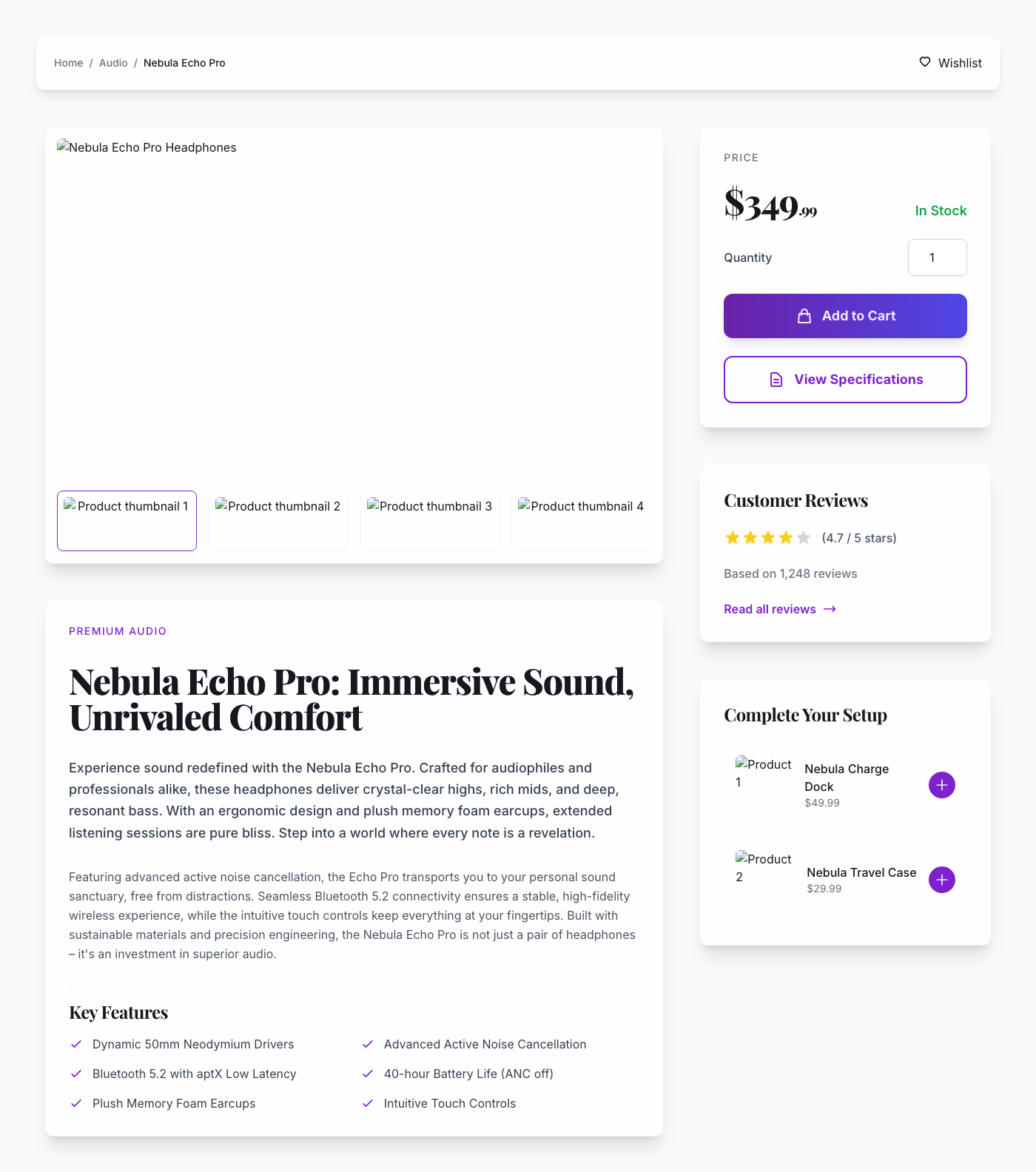 Royal Velvet E-commerce Product Showcase