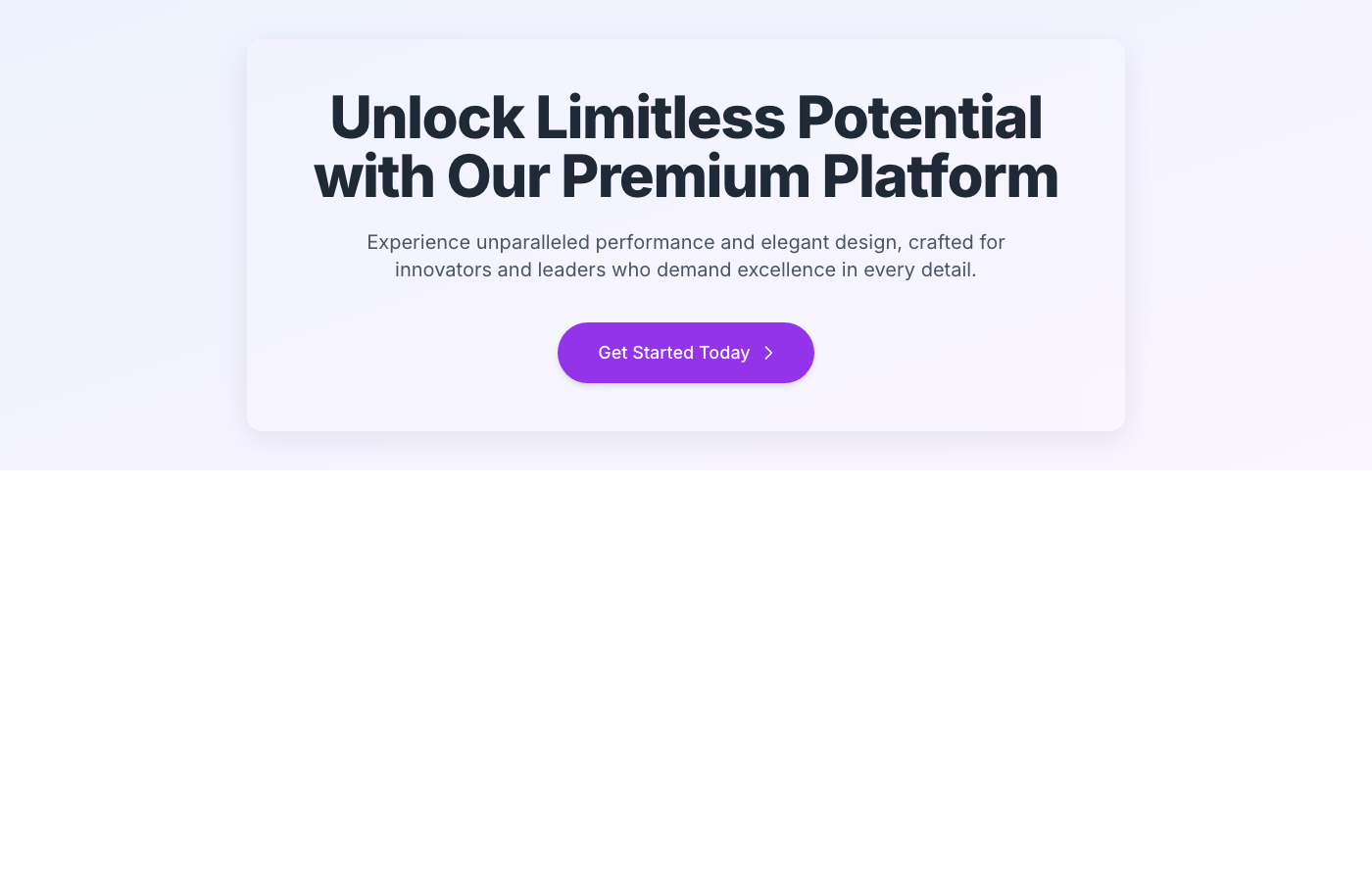 Frosted Glass Hero with Elegant Call-to-Action