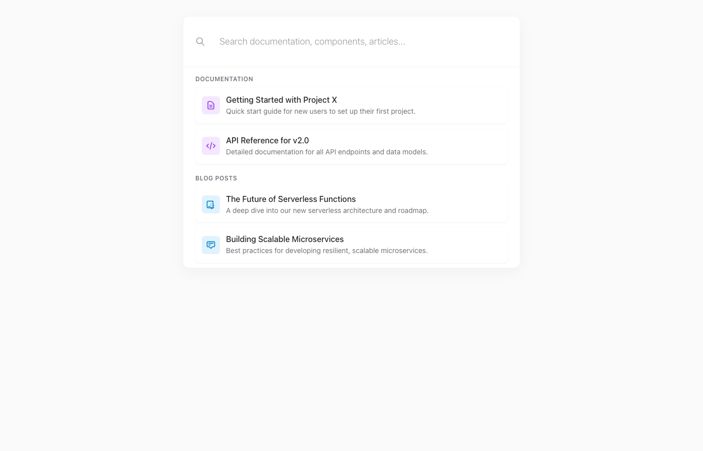 Premium Command Palette Quick Search