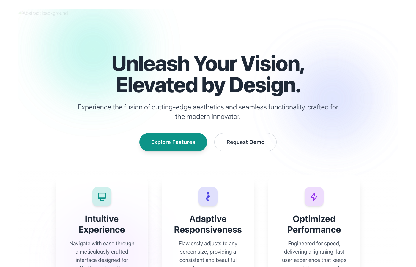 Aura: Frosted Glass Landing Page Hero