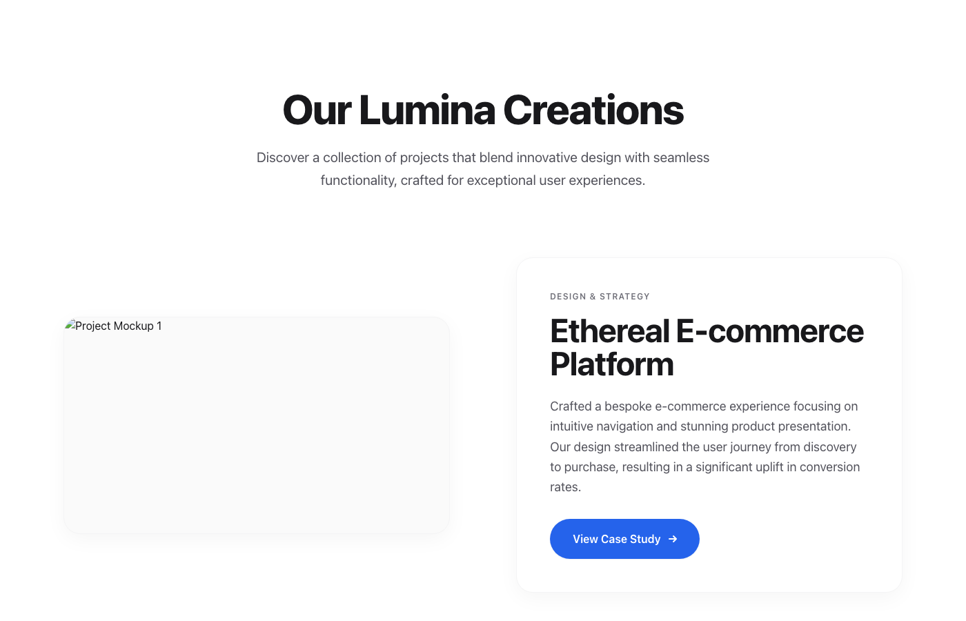 Lumina Portfolio Showcase