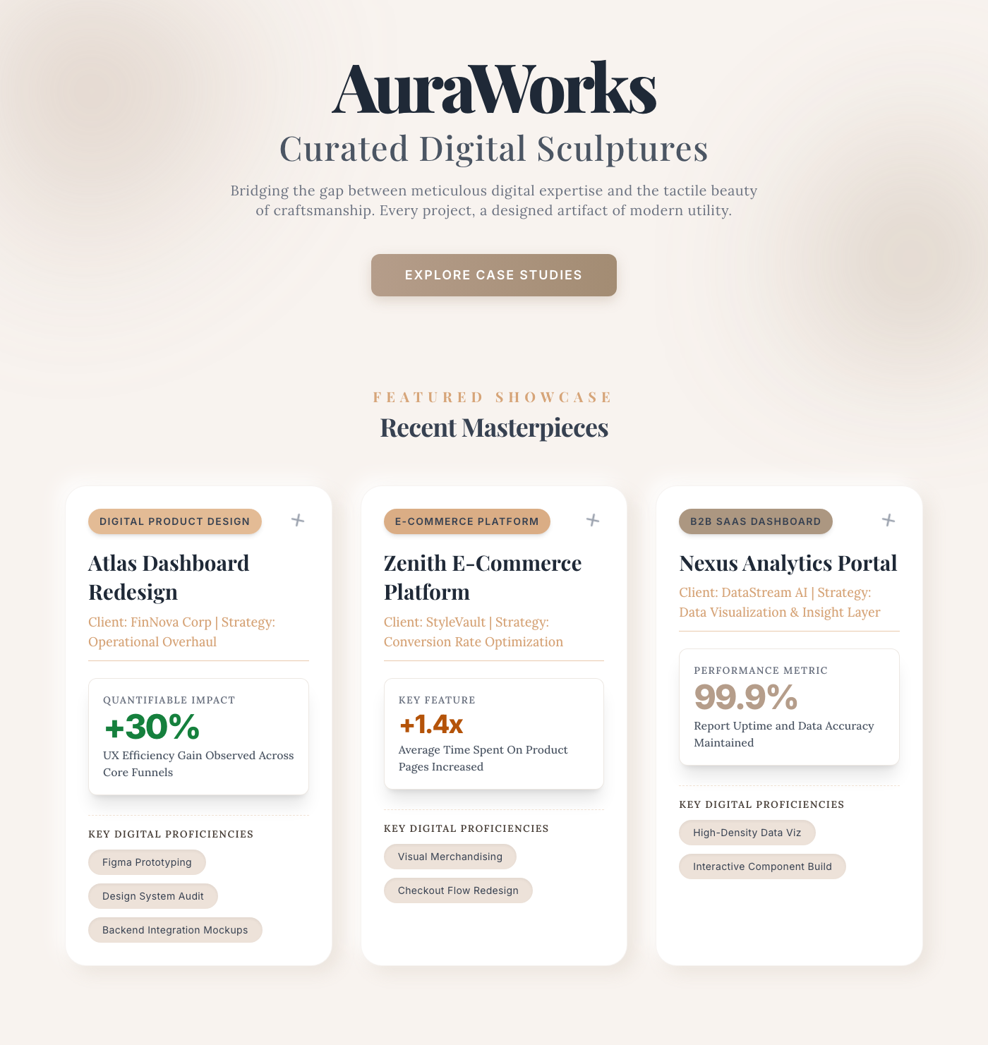 AuraWorks: Curated Digital Sculptures