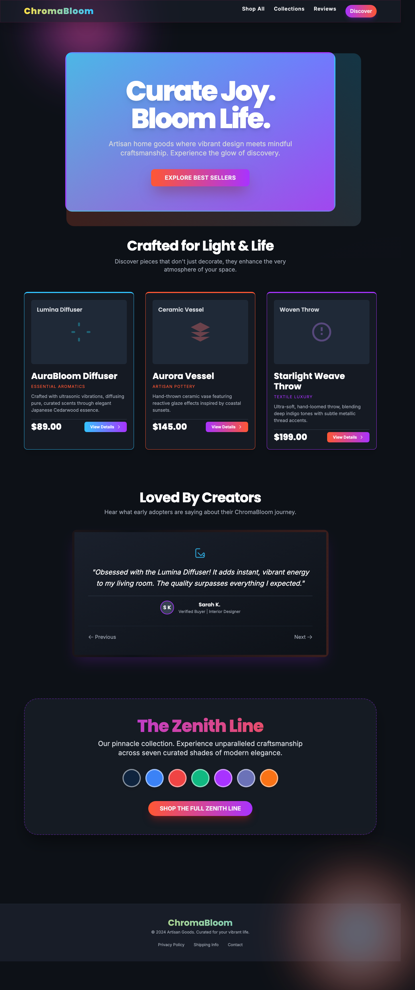 ChromaBloom: Artisan Home Goods