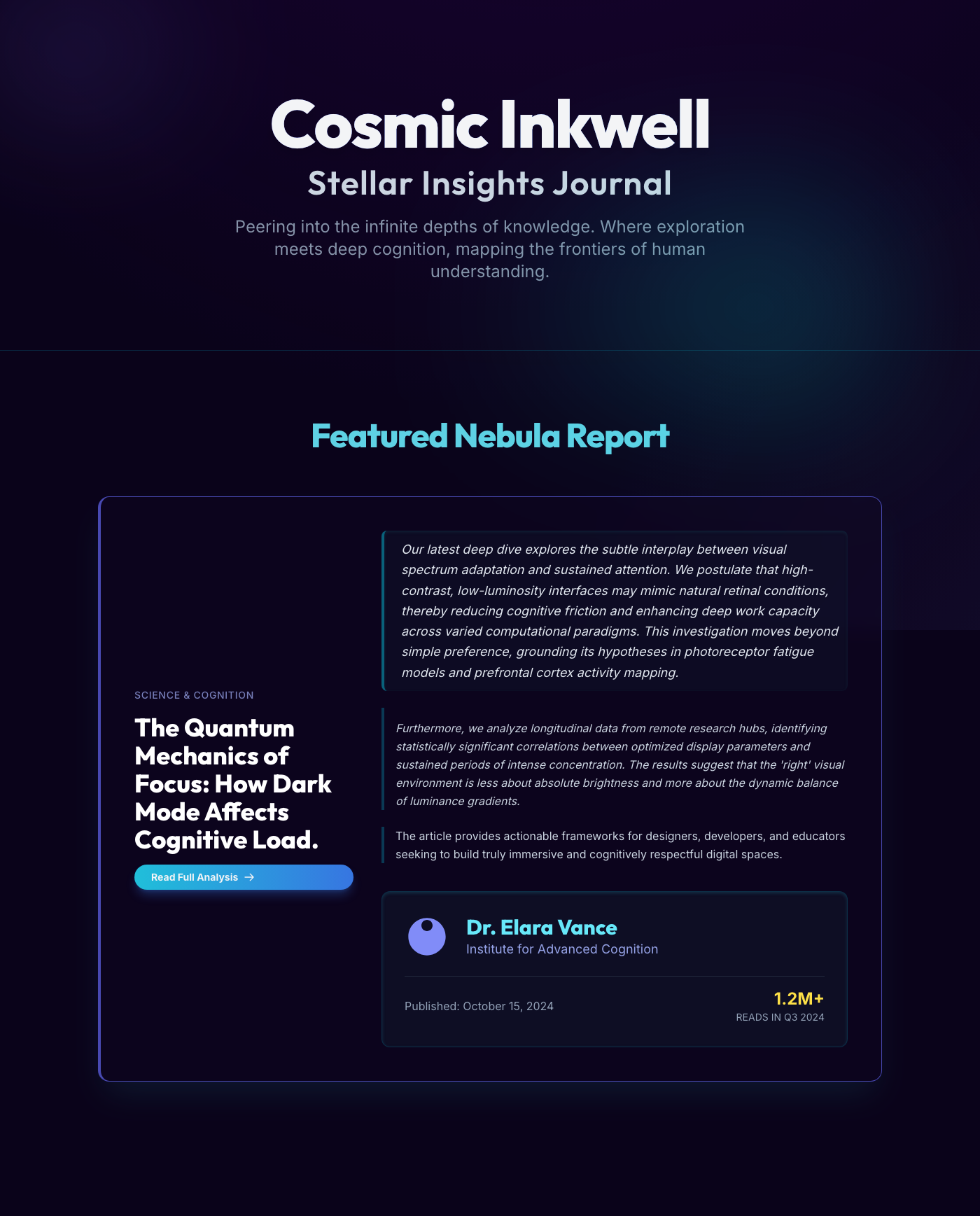 Cosmic Inkwell: Stellar Insights Journal