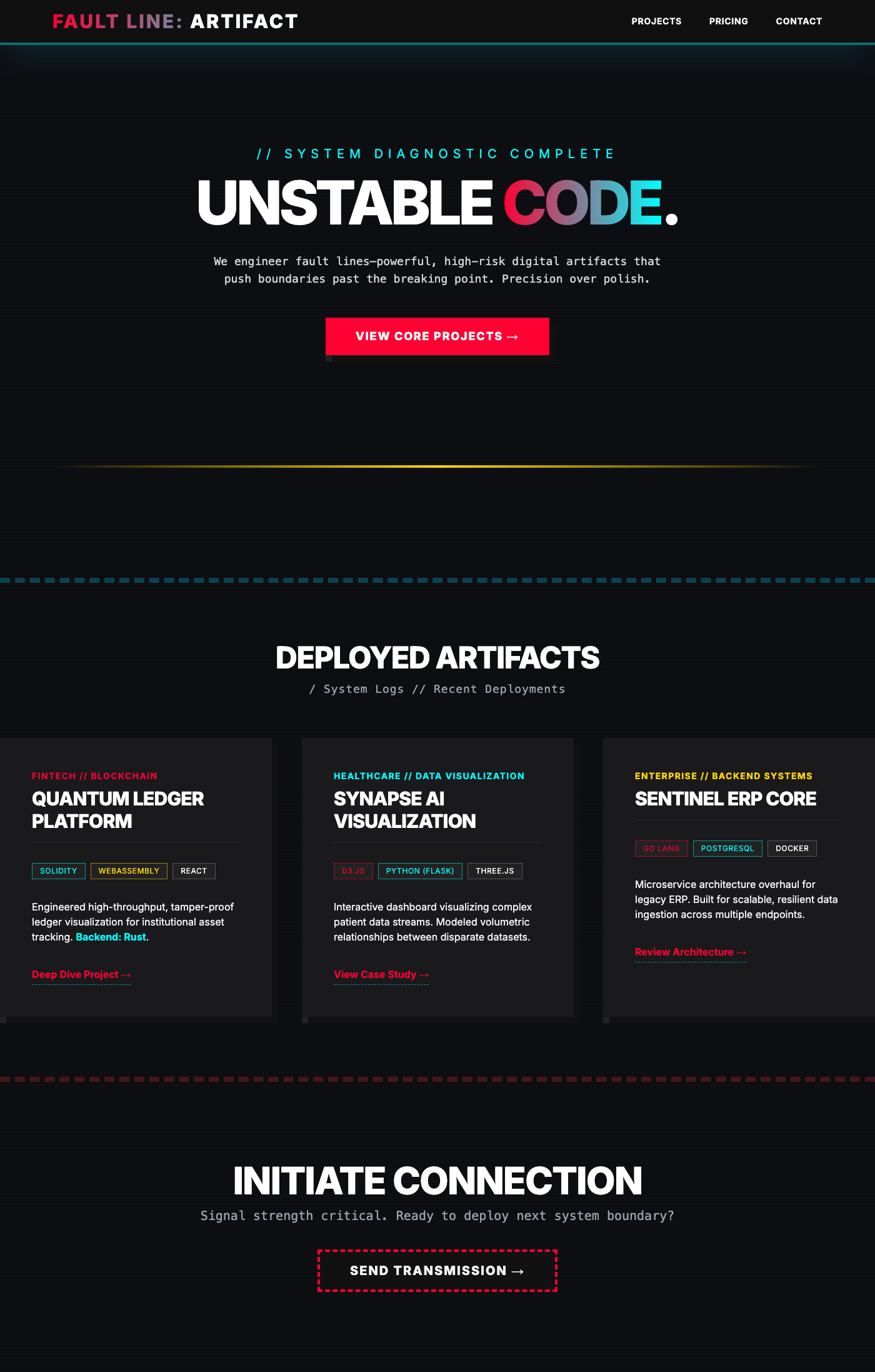 Fault Line: Digital Artifact Portfolio