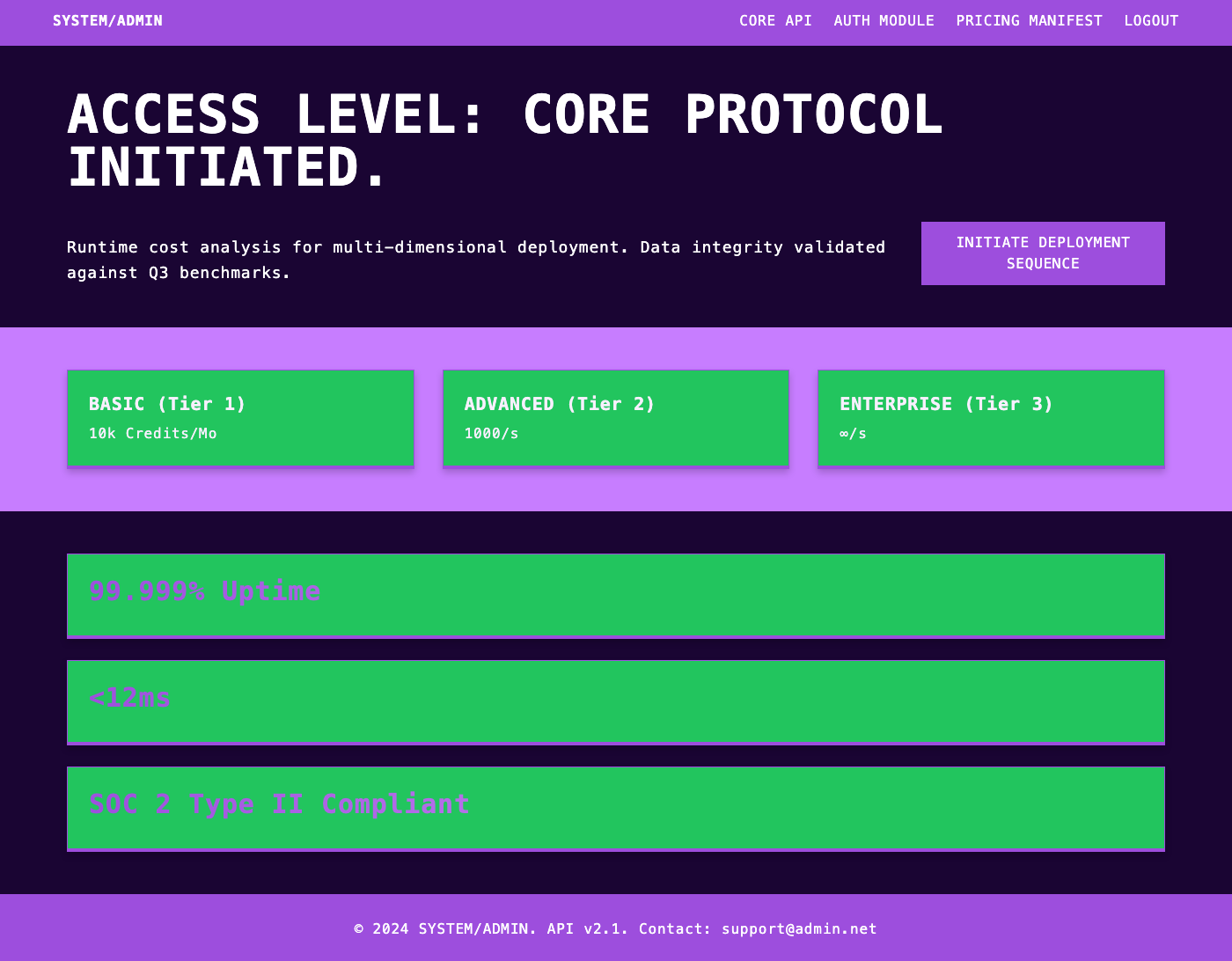Protocol Layer Billing Manifest