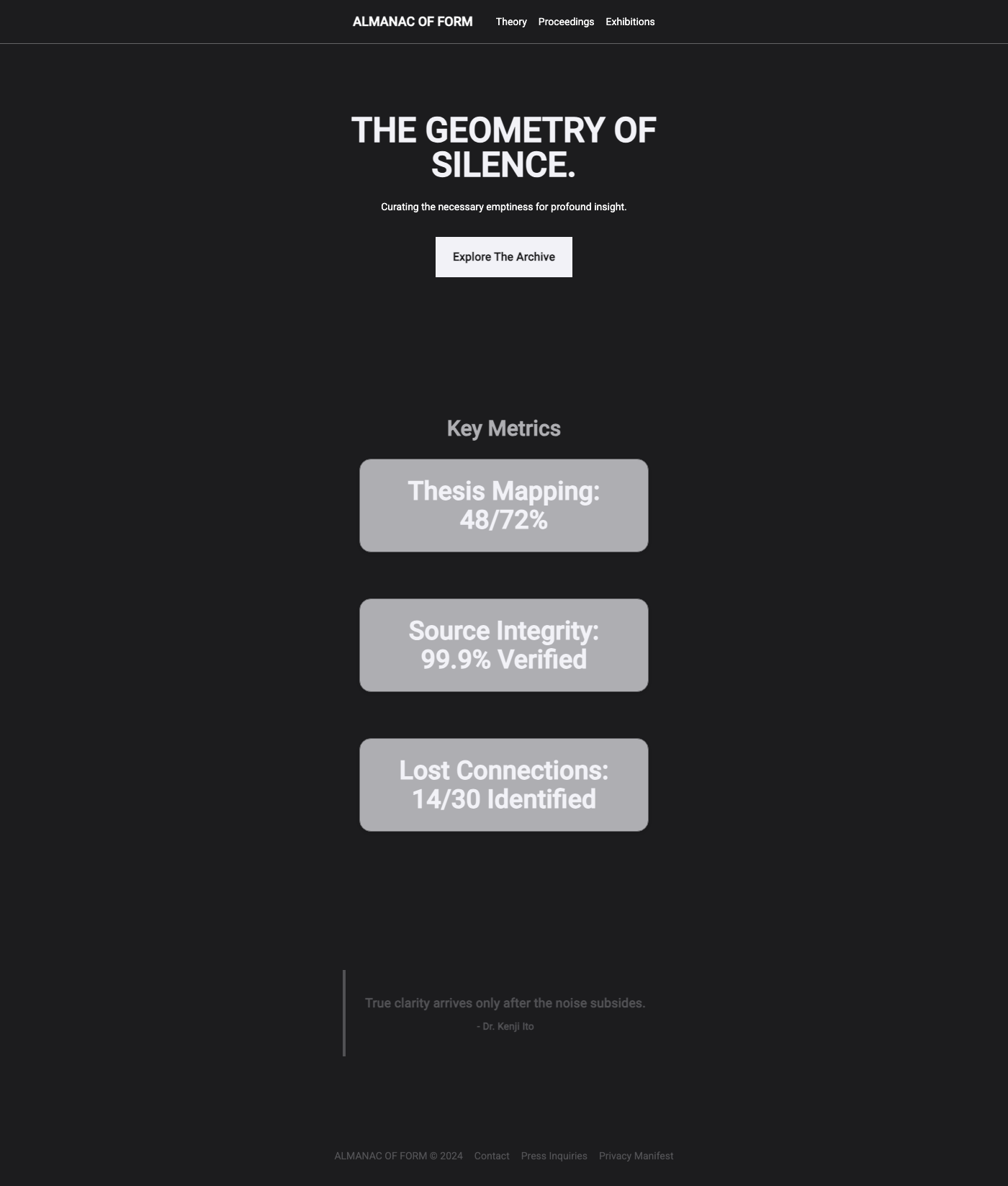 The Almanac of Form