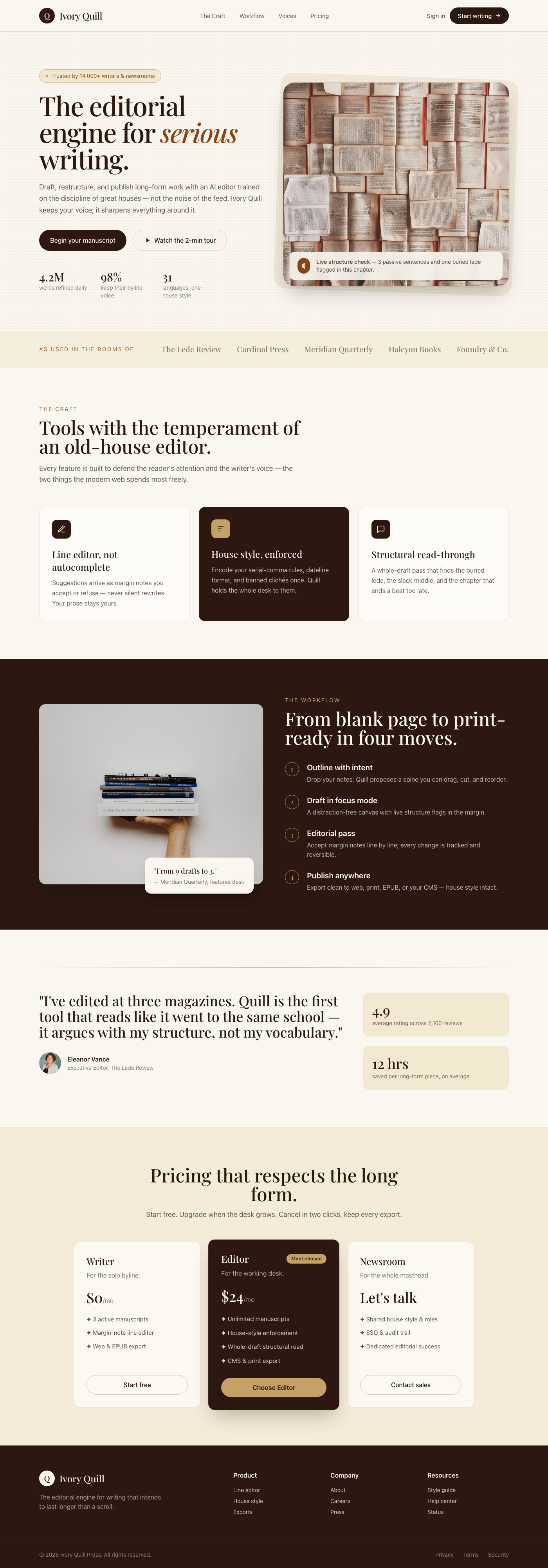 Ivory Quill Editorial Engine
