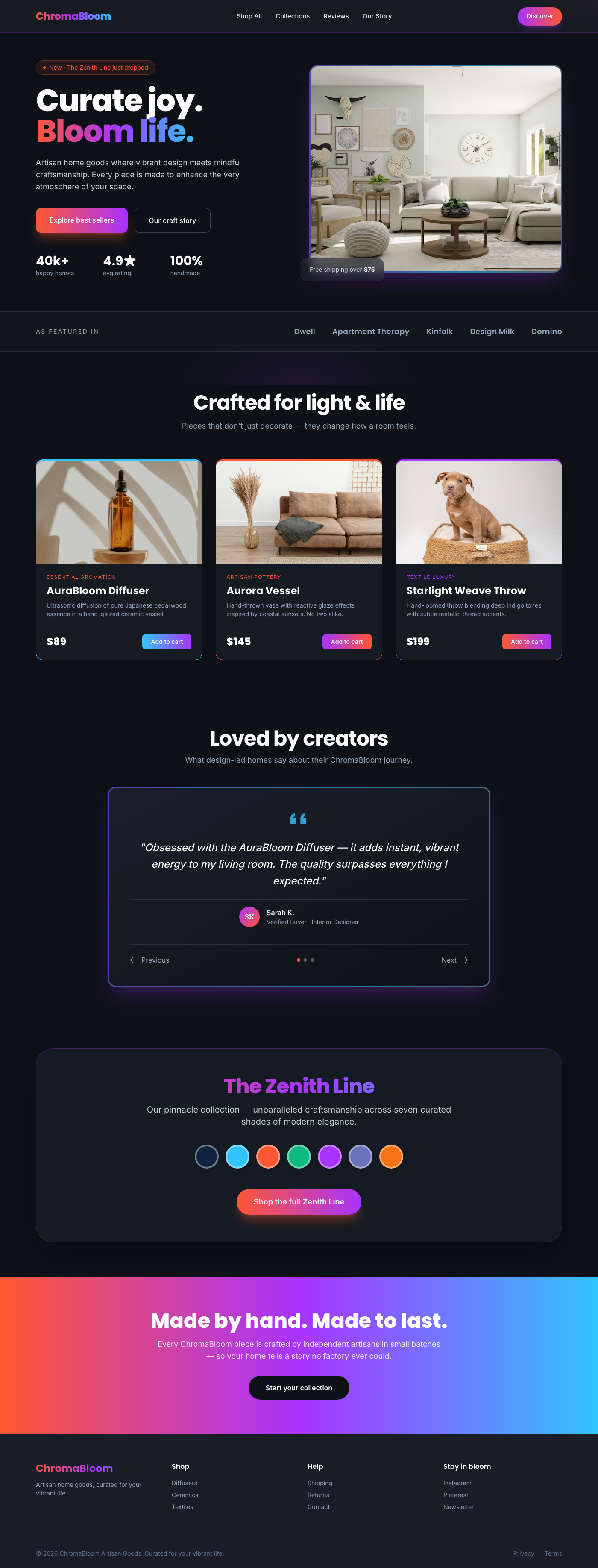 ChromaBloom: Artisan Home Goods
