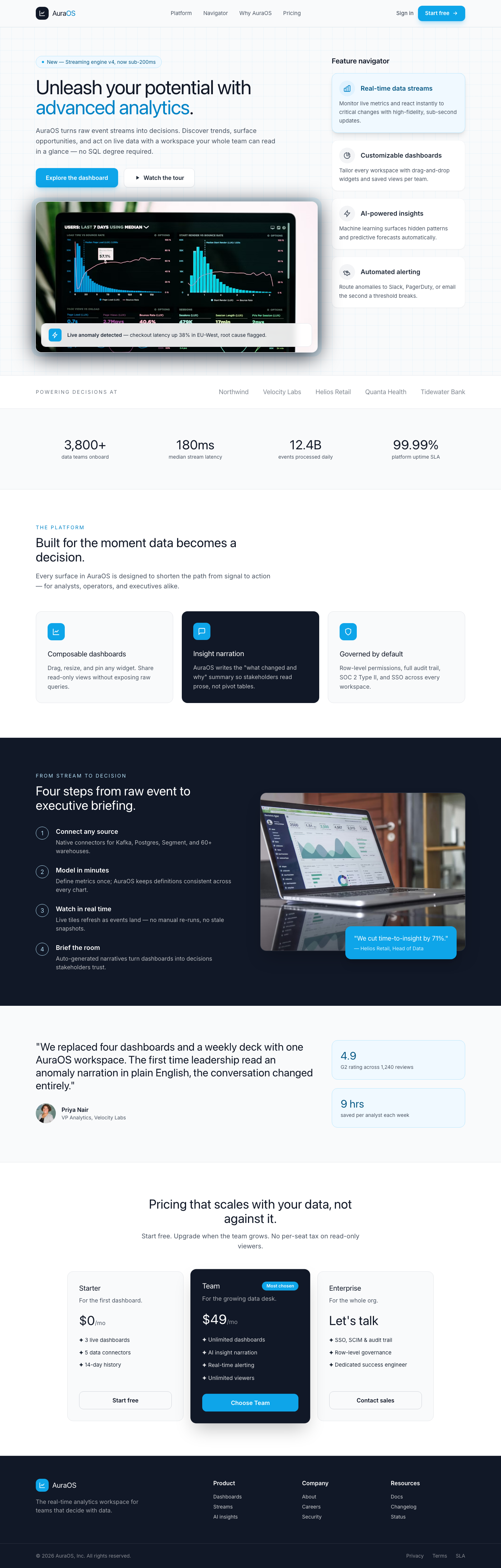 AuraOS: Advanced Analytics Feature Navigator