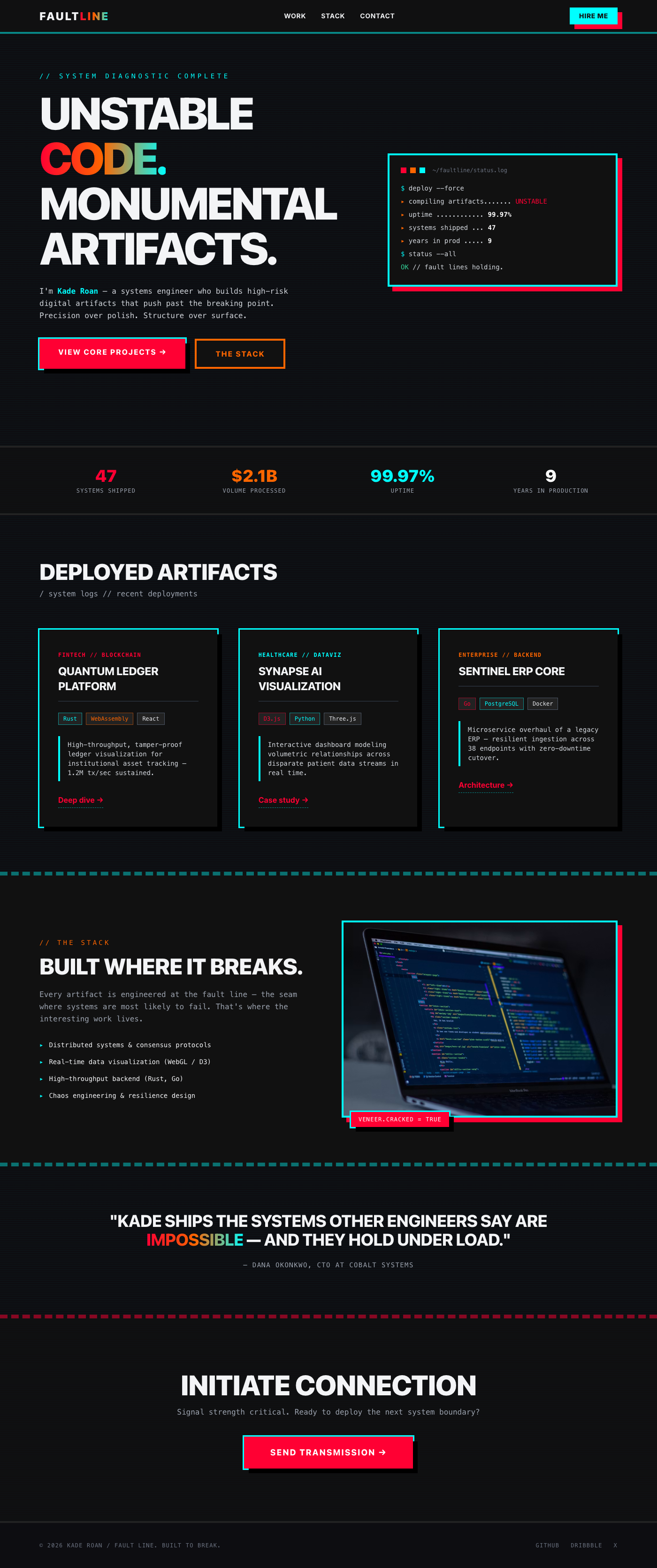 Fault Line: Digital Artifact Portfolio