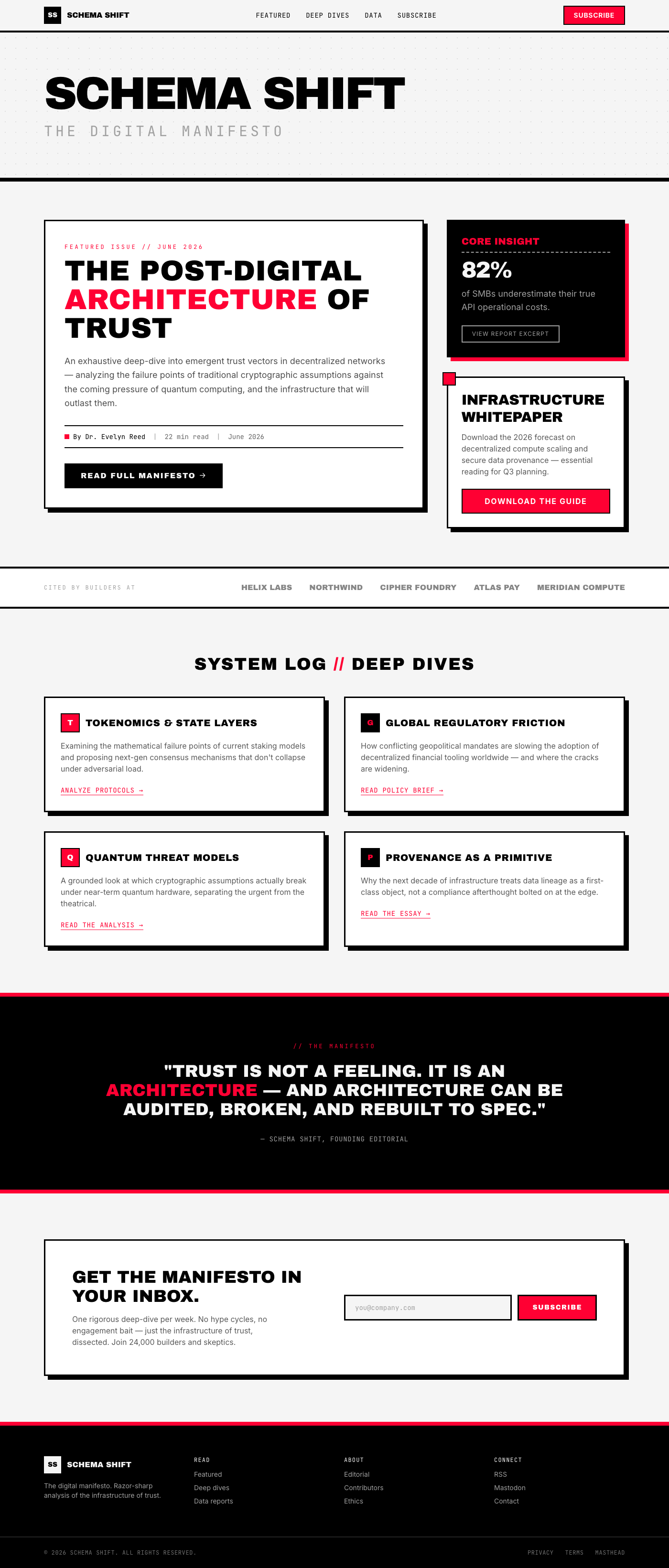 Schema Shift: The Digital Manifesto