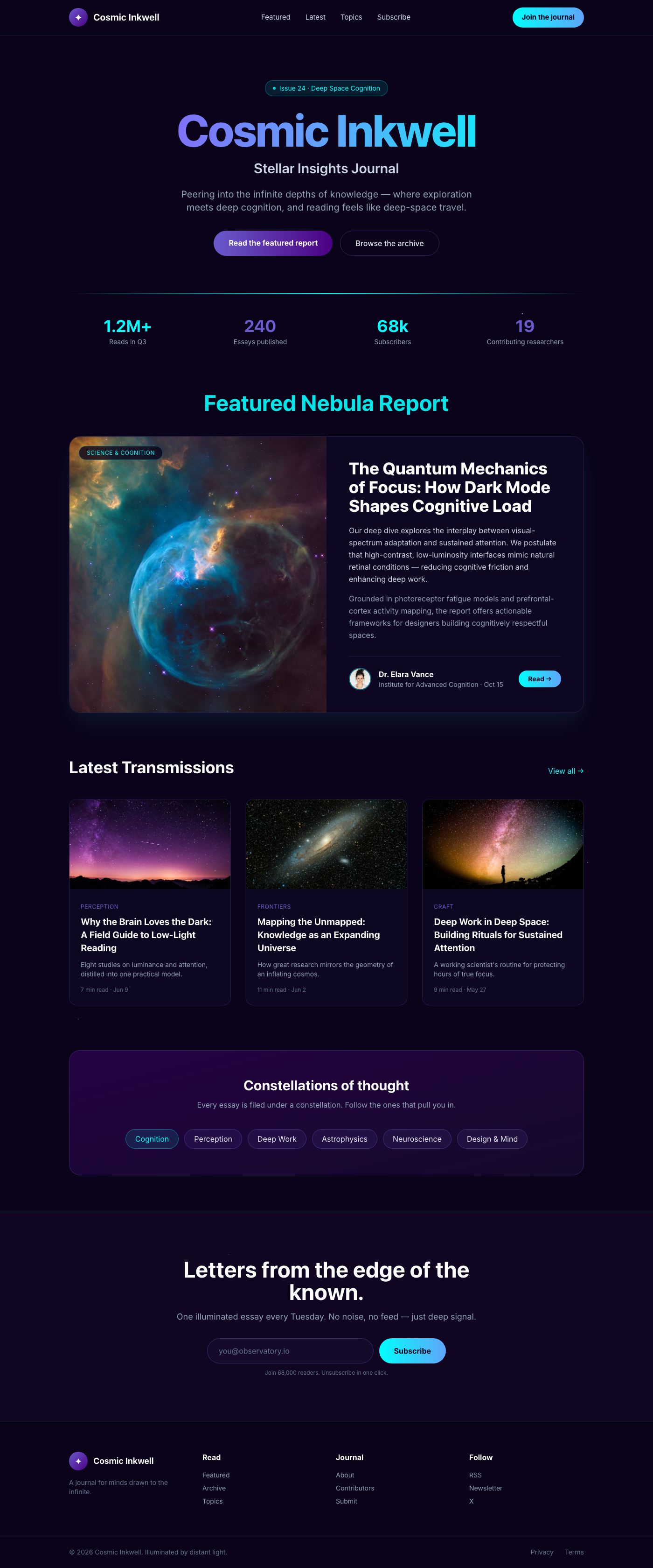 Cosmic Inkwell: Stellar Insights Journal