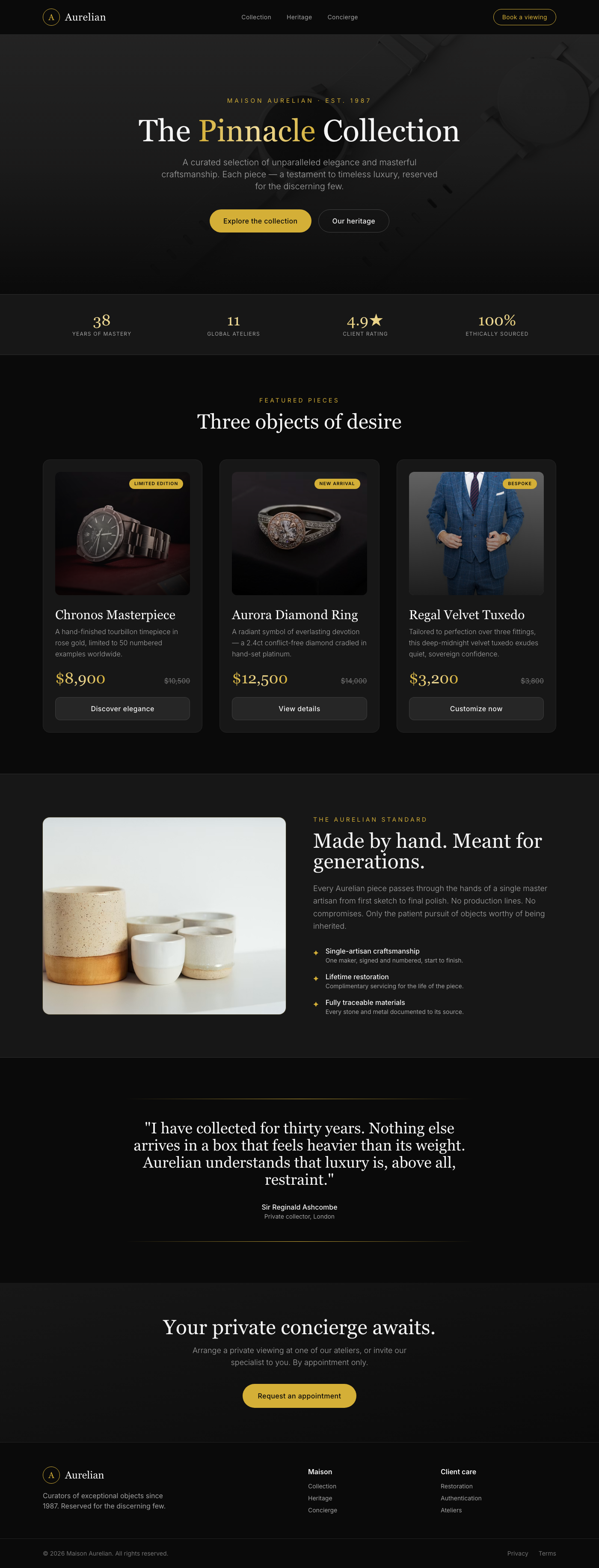 Luxury Gold & Deep Black Product Showcase