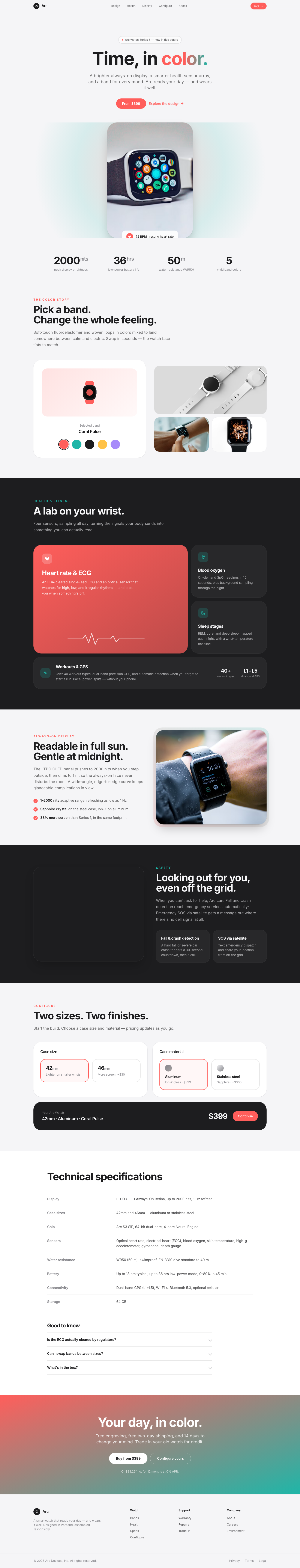 Arc Watch — Time, in Color