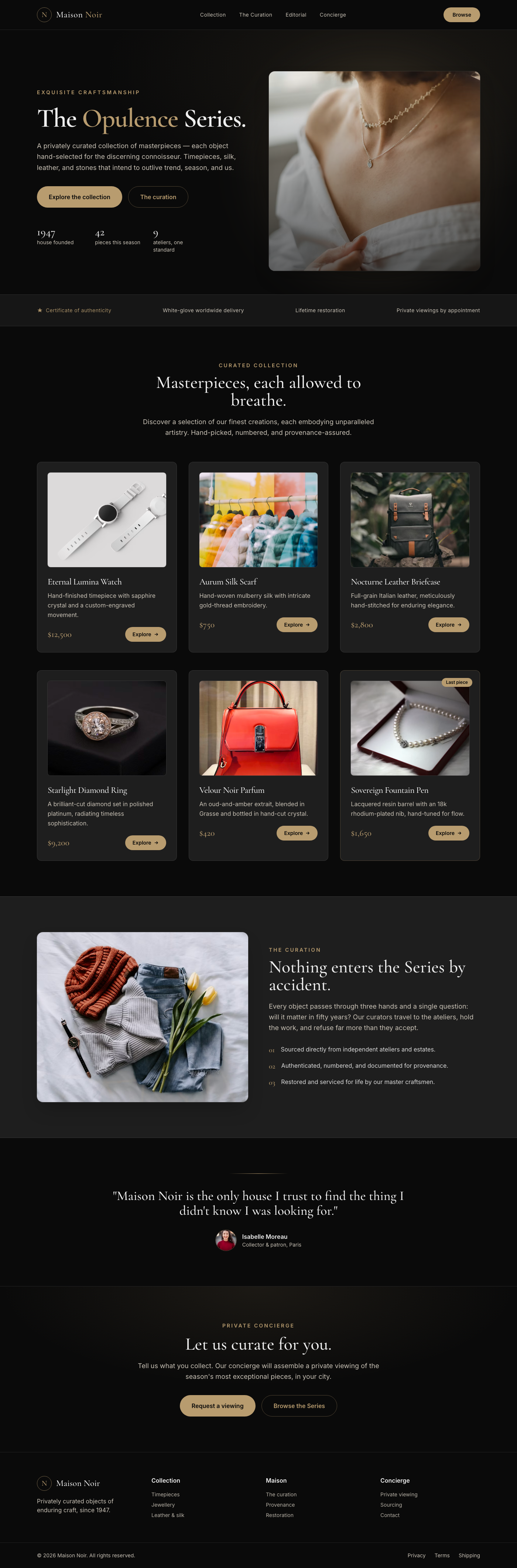 Opulence Series: Curated Collection Showcase